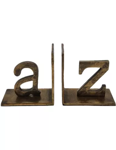 Boekensteun - A-Z - Antique Brass Shiny