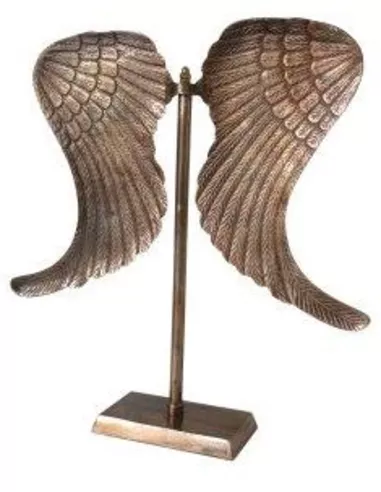 Vleugels op Standaard - XL - Antique Brass Shiny